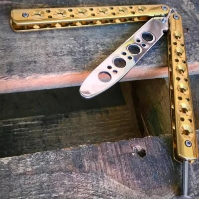 Treinador de metal dourado para prática pesada com alça B F - Imagem 1 de 3