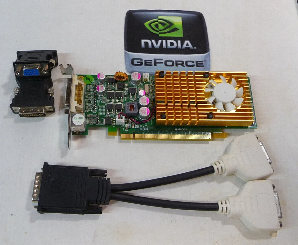 PCIe x16 SFF NVIDIA GeForce 9500 GT 1GB DDR2 DMS59 Jaton PX498DLP - Image 1 of 4