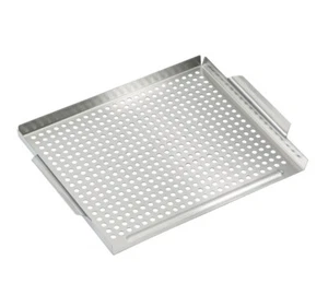 Grillkorb aus Edelstahl 40,5x30 cm Michelino Schale Korb für Barbecue BBQ Gemüse - Bild 1 von 1
