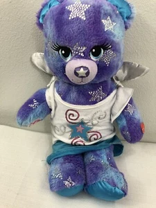 Peluche Starbright Costruisci Un Orso Viola Argento Stelle Ali Suono Magico Illumina 17" - Foto 1 di 2
