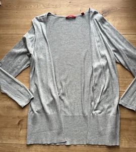 S. Oliver Long Cardigan Strickjacke Hellgrau Gr 44 XL Ungetragen - Bild 1 von 8