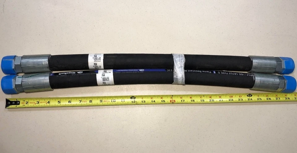 Gates 28" Long 16EFG4K 1-1/4" with 1/1/4" 16FJX fittings 4000 Psi Mega Spiral Fl - Image 1 of 4