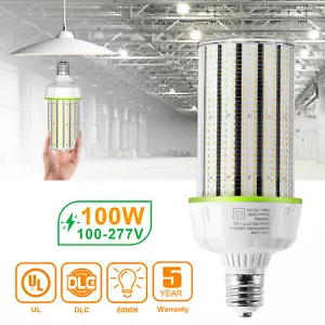 Super Bright 400W Eq LED Bulb 100W 644-Chip Corn Light E39 6000K Cool Daylight - Picture 1 of 12