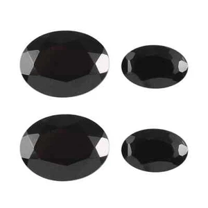 AA Black Spinel Set of 4 (Oval Mix Mix) 3.93 ctw - Picture 1 of 9