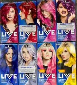Schwarzkopf LIVE Hair Colour Dye – Intense Permanent or Semi-Permanent – !!! - Picture 1 of 9