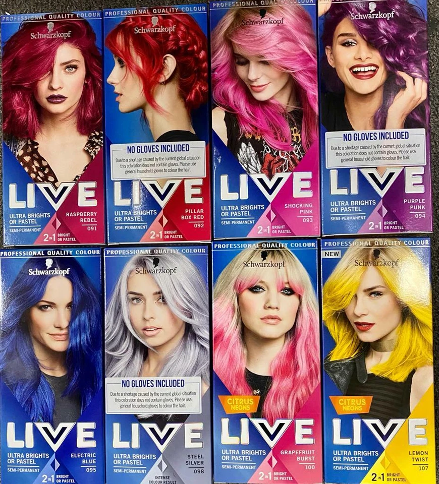 Schwarzkopf LIVE Hair Colour Dye – Intense Permanent or Semi-Permanent – !!! - image 1 of 1