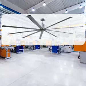 *Damaged* Ventamatic ICF96 Big Air 46" Industrial Ceiling Fan, 9 Blades INTERTEK - Picture 1 of 7