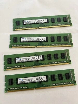 Samsung 4GB 1Rx8 Non ECC PC3-12800U DDR3-1600 RAM Memory Module M378B5173EB0-CK0 - Image 1 of 4