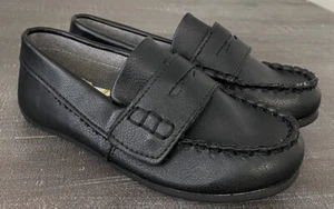 Cat And Jack - Children's Black Faux Leather Loafers Shoes Size 12 New - Picture 1 of 6