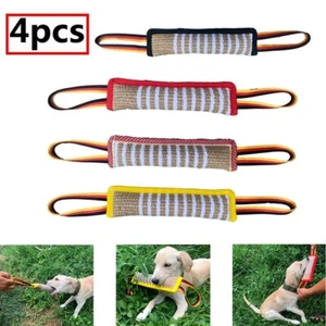 4pcs Dog Training Mop Toys Bite Stick Police Dogs Pet Chew Jute Interactive Game - Picture 1 of 10