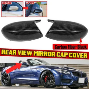 2x Carbon Fiber Look Rearview Mirror Cover Cap Replacement for BMW E89 Z4 09-15 - Picture 1 of 6