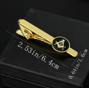 Freemasons Masonic G, Square & Compass Tie Clip Free UK P/P - Picture 1 of 3