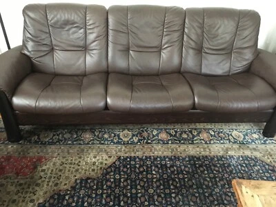 Ekornes Stressless Buckingham Sofa Love Seat Set Premium Paloma Leather - Image 1 of 4