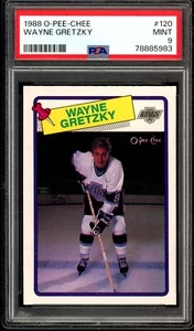 1988 OPC O PEE CHEE NHL Hockey 120 Wayne Gretzky HOF PSA 9 MINT L A Kings/Oilers - Picture 1 of 2