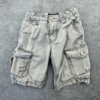 Lucky Brand Boys Size 5 Cargo Shorts School Gray Distressed  - Imagem 1 de 4