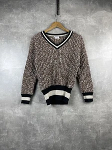Brunello Cucinelli for Humanity Beige Cotton/Wool V Neck Sweater Sz M Made in IT - Picture 1 of 13