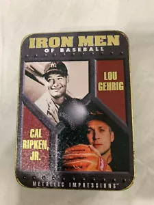 Set carte Iron Men of Baseball Lou Gehrig e Cal Ripken Jr. impressioni metalliche - Foto 1 di 7