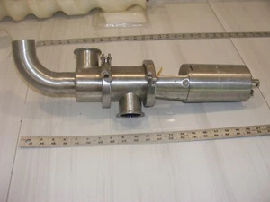 2" 3way ALFA LAVAL PNEUMATIC VALVE STAINLESS ACTUATED TRI CLOVER in NJ - Picture 1 of 5