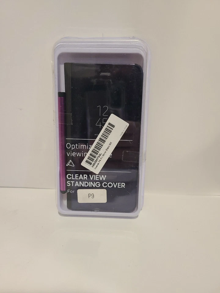 Clear View Standing Cover For Huawei P9 mirror black — 第 1/1 张图片