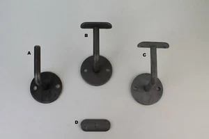 Handlaufhalter Stahl - Metall EisenTrägerplatte Rohr Handlaufträger verzinkt/roh - Bild 1 von 6