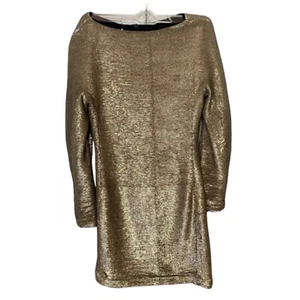 MSGM Milano Italy Kleid Pailletten Gold Silber 38 US4 Partykleid Silvester - Bild 1 von 10