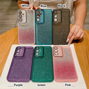 For Samsung Galaxy S25 S24 S23 S22 S20 Gradient Plating Bling Glitter Phone Case - Picture 1 of 7