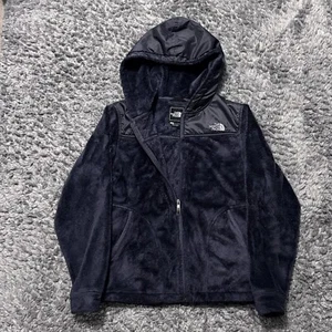 North Face Jacke Damen klein lila Fleece weich Reißverschluss Fell Kapuze Denali TNF USA - Bild 1 von 9