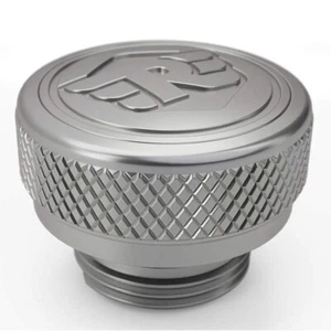ROYAL ENFIELD Oil Filler Cap "Winged R" Silver - Picture 1 of 7