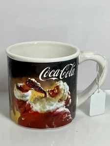 Coca-Cola Clasic Raised Santa Claus 2005 Large Mug 18 oz. Houston Harvest - Picture 1 of 6
