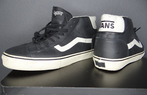 Vans Sample Shoes Mid Top RARE Black Leather Men Size 9.5