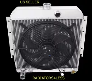 CHAMPION 3 ROW ALUMINUM RADIATOR 16" FAN 1964 DODGE DART PLYMOUTH VALIANT CUDA - Picture 1 of 2