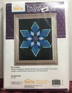 #146 Sonnenaufgang Perlen Pailletten Pin Handwerk Kunst Kit-Schneeflocke 8" x 10" Bild - Bild 1 von 2