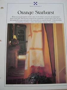 Orange Starburst Quiltmuster Best Loved Quilt Patterns - Bild 1 von 2