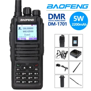 DM-1701 5W Digital Mobiles Radio Dual Band Fern Walkie Talkie mit Ohrhörer - Bild 1 von 9