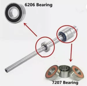 Set Milling Machine R8 Spindle Bearings Assembly 6206 + 7207 Fit BRIDGEPORT Mill - Picture 1 of 5