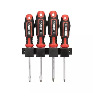 INTERTOOL 4-Piece Magnetic Tip Screwdriver Set with Phillips & Slotted VT08-3434 - Picture 1 of 6
