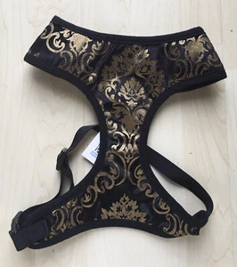 Hunde Geschirr, Handarbeit in schwarz-gold edel Gr.XL Neu, NP 32,- - Bild 1 von 5