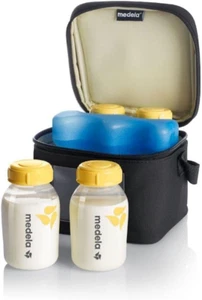 Cooler Bag, Insulated, Travel Bag, Includes Cooling Element with 4 Bottles - Picture 1 of 5