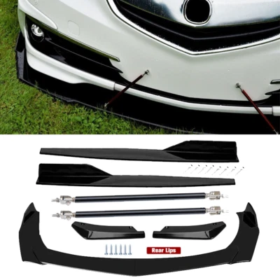Front Rear Bumper Lip Spoiler Splitter Body Kit Side Skirt For Acura TLX TL RSX - Изображение 1 из 4