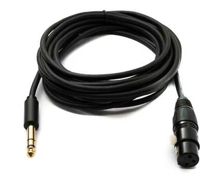 Audio Cable 5 m XLR 3 Pin Female to 6.35 mm Jack Male AUX Adapter - Picture 1 of 4