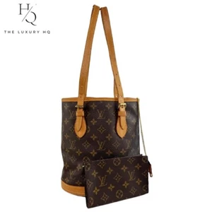 Borsa monogramma usata autentica LOUIS VUITTON secchiello PM [LHQ553] - Foto 1 di 14