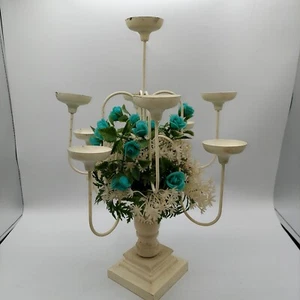 8 arm vintage Candelabra Country Farmhouse Centerpiece Candle holder French - Picture 1 of 11