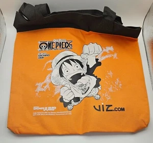 One Piece Luffy Naruto Orange Tote Bag  Viz Media Shonen Jump Comic Con - Picture 1 of 2