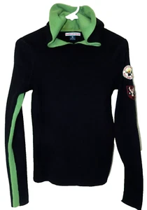 Ralph Lauren Polo Jeans Co. Thermal Rib Knit Sweater Hoodie w Logo Patches-M - Picture 1 of 18