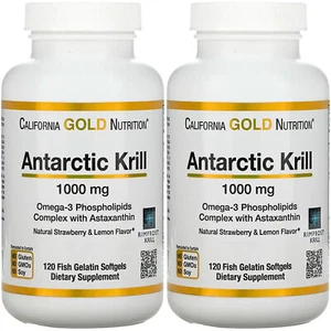 Antarctic Krill Oil, Omega-3 Phospholipids with Naturally Occurring Astaxanthin, - Picture 1 of 4