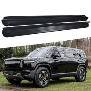 Black Running Board fits for Rivian R1S 2022 2023 2024 Side Step Nerf Bar 2PCS - Picture 1 of 7