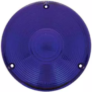 Round Turn Signal Lens Blue With 3 Screw Mount - Bild 1 von 1