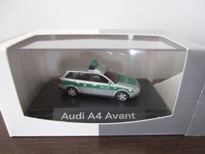 BUSCH AUDI A4 AVANT GERMAN POLICE (2000) - model is PLASTIC - HO or 1:87 scale - Picture 1 of 5