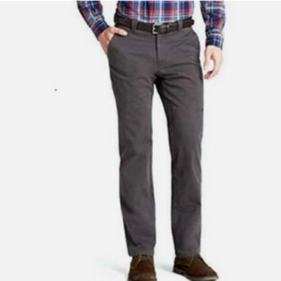 $108 The Men's Store, Cotton Regular Fit Pants, Gray, Sz 34X30 - Image 1 of 4