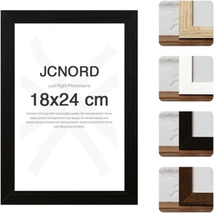 Black MDF Wooden Picture Frame 18 X 24 Cm with Shatterproof Acrylic Glass Modern - Picture 1 of 12